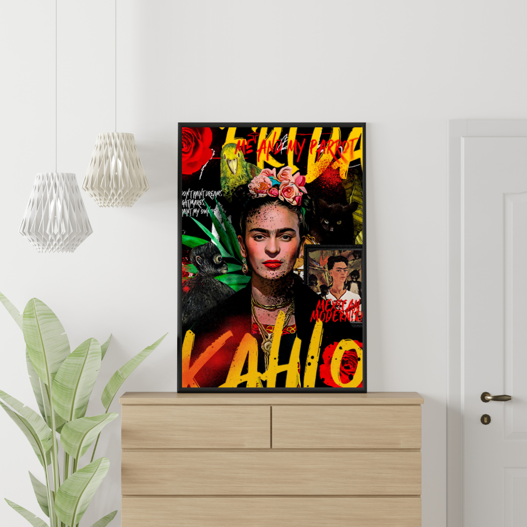 POP ART - Frida Kahlo Veggspjald